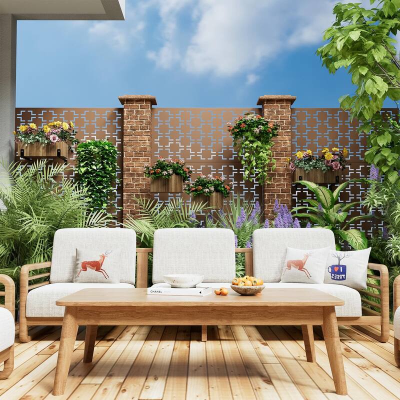 6 ft. H x 4 ft. Metal Privacy Screen Free Standing - 72*47
