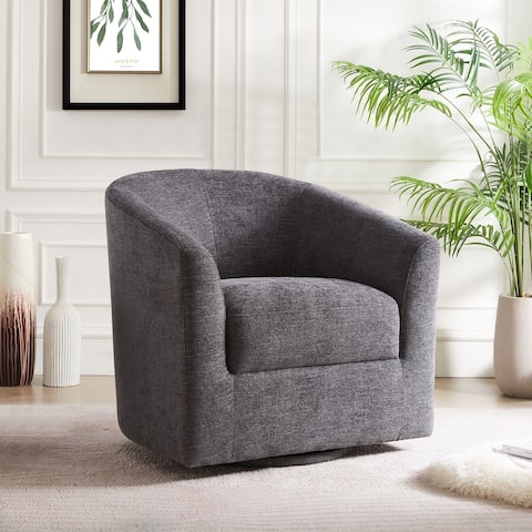 Cuenca Upholstered Barrel Chair with Swivel Base