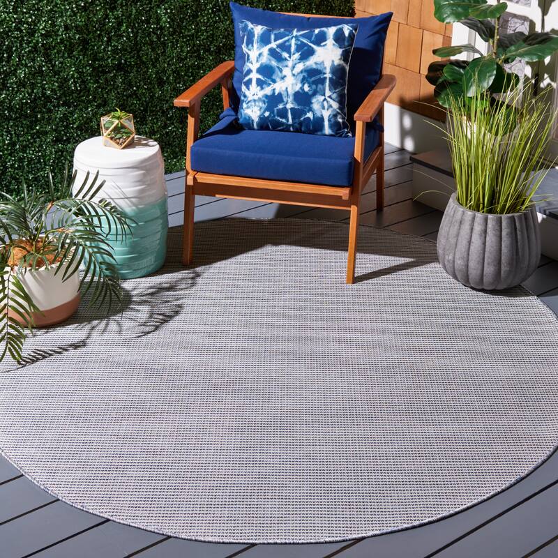 Martha Stewart by SAFAVIEH Silvestra Indoor/ Outdoor Rug - 6'5" Round - Navy