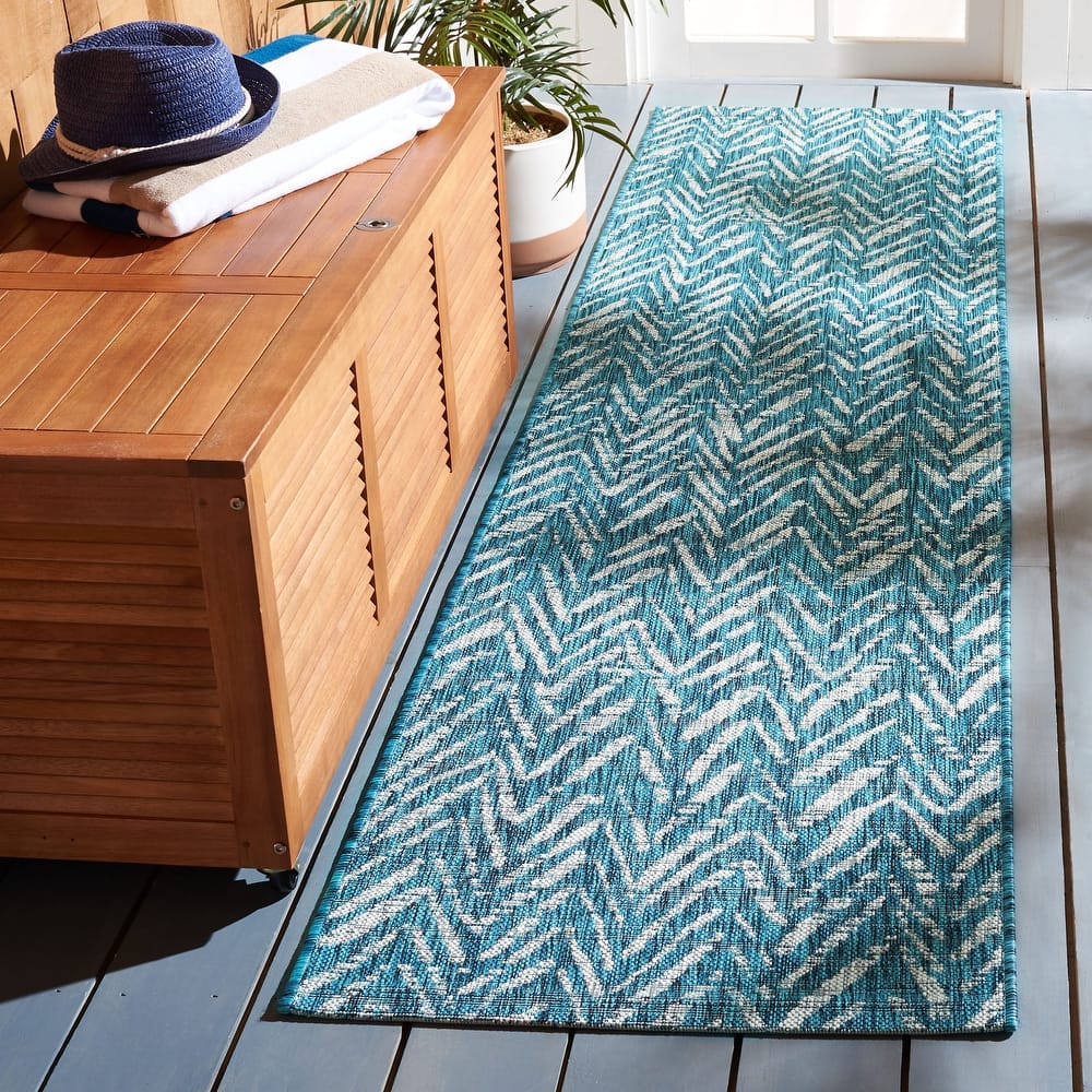 SAFAVIEH Courtyard Thin Indoor/ Outdoor Waterproof Patio Backyard Rug
