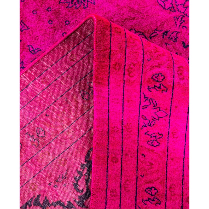 Overdyed One-of-a-Kind Hand-Knotted Area Rug - Pink - 9' 5" x 12' 1"