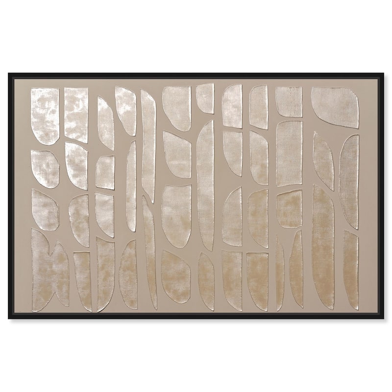 Textured Tiles Canvas by Art Remedy - 54" x 36" - Black