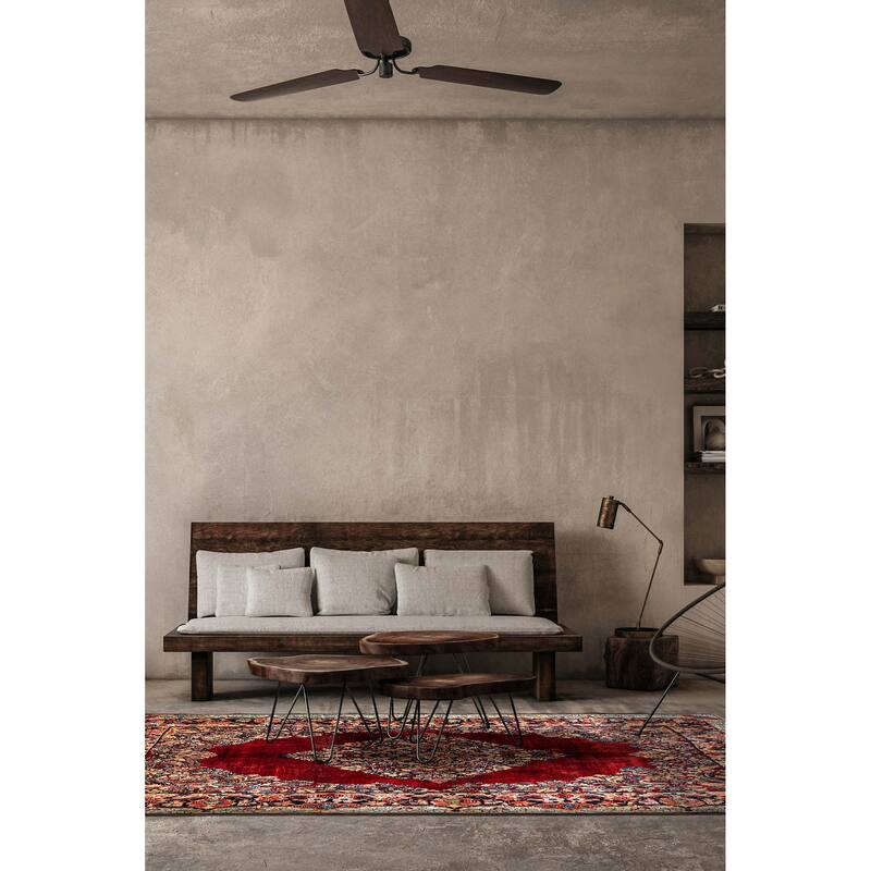 ECARPETGALLERY Hand-knotted Kayseri Red Wool Rug - 6'1 x 8'10