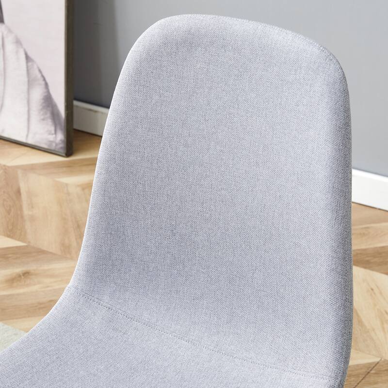 Roomfitters Linen Cotton Dining Chairs with Integrated Backrest and Seat, Set of 4 for Modern Homes