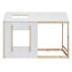 preview thumbnail 8 of 7, Modern Twin Size House Platform Kids Bed with Roof and Window, Solid Pine Wood Frame, Easy to Assemble, White+Natural