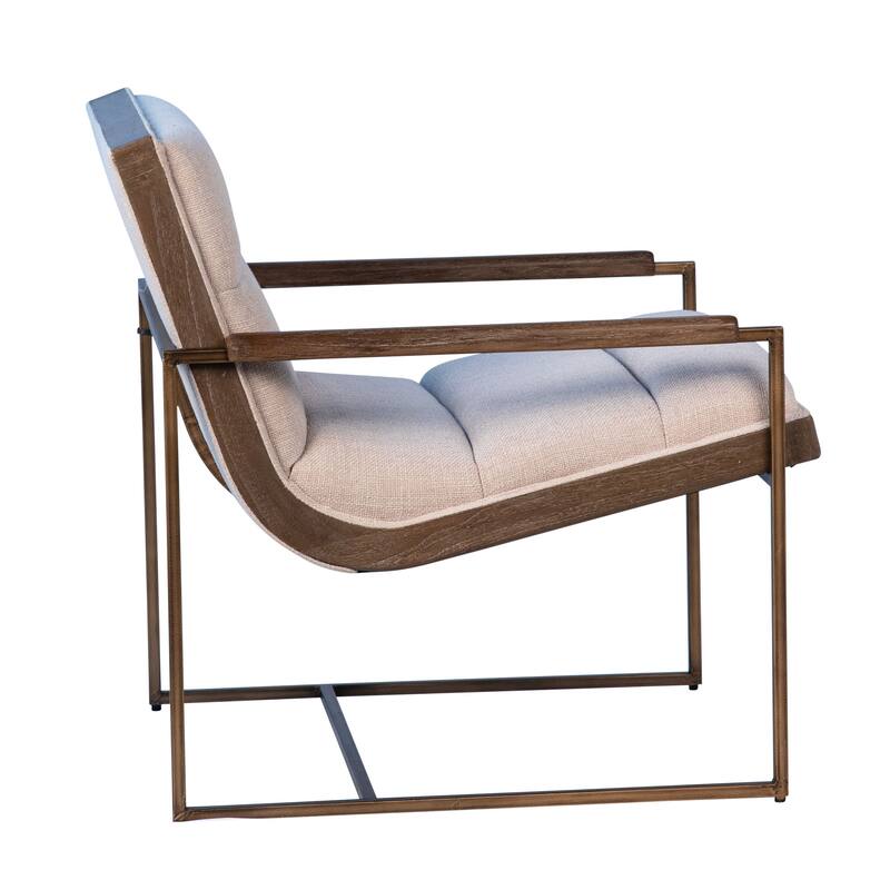 Mary Polyester Blend Upholstered Occasional Chair, Off-White