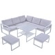 preview thumbnail 3 of 27, Industrial Style Outdoor Sofa Combination Set
