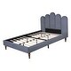 preview thumbnail 16 of 16, Platform Bed With Wooden Slat and Metal Support legs