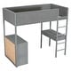 preview thumbnail 76 of 82, Teddy Fleece Loft Bed with Shelves, Drawers and Desk