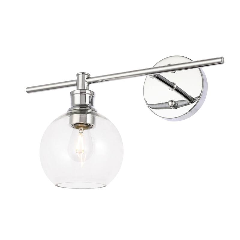 Collins 1-Light Glass Left Wall Sconce - 14.7/9.8 - 14.7/9.8