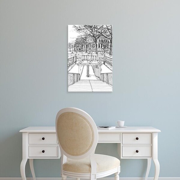 Easy Art Prints Melissa Wang's 'B&W City Scene VI' Premium Canvas Art