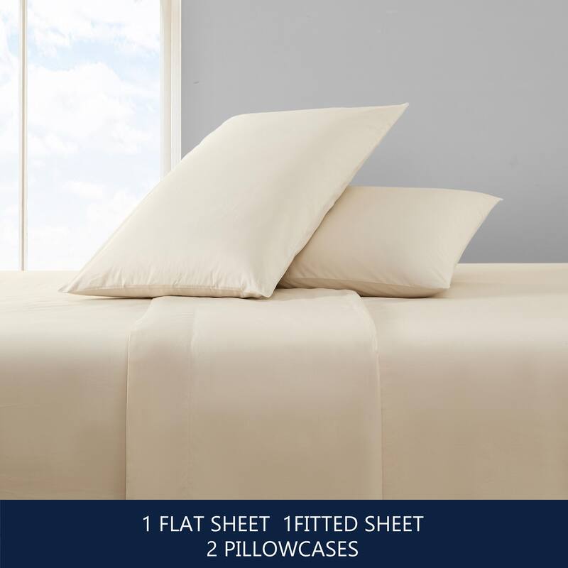 Nautica Cotton Percale Deep Pocket Bed Sheet Sets