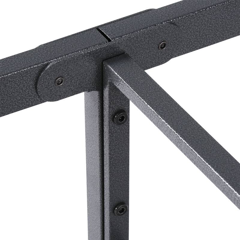 Sleeplanner Dura Metal Steel Slate Bed Frame - Gray Twin Size