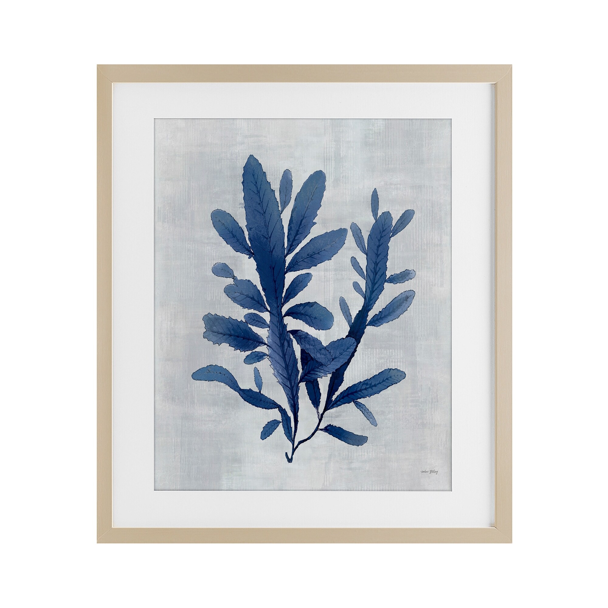 Blue Sea Algae Amber Sterling