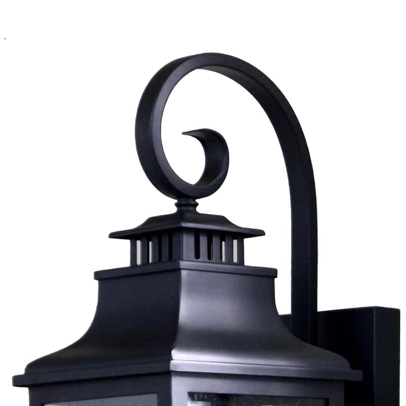 Morgan 1 Light Exterior Wall Lamp in Black Finish