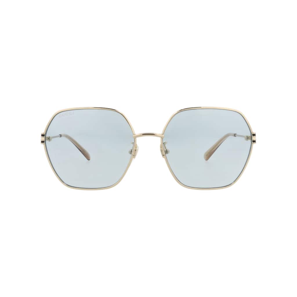 Gucci Square-Frame Metal Sunglasses