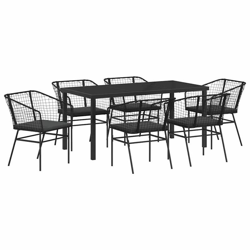 vidaXL Garden Dining Set Poly Rattan