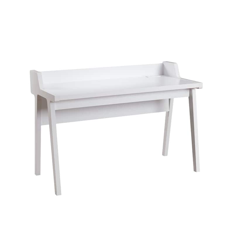 Home Office Writing Desk Ground Outlet Usb-A Ports Finished On The Back Wooden Leg Frame