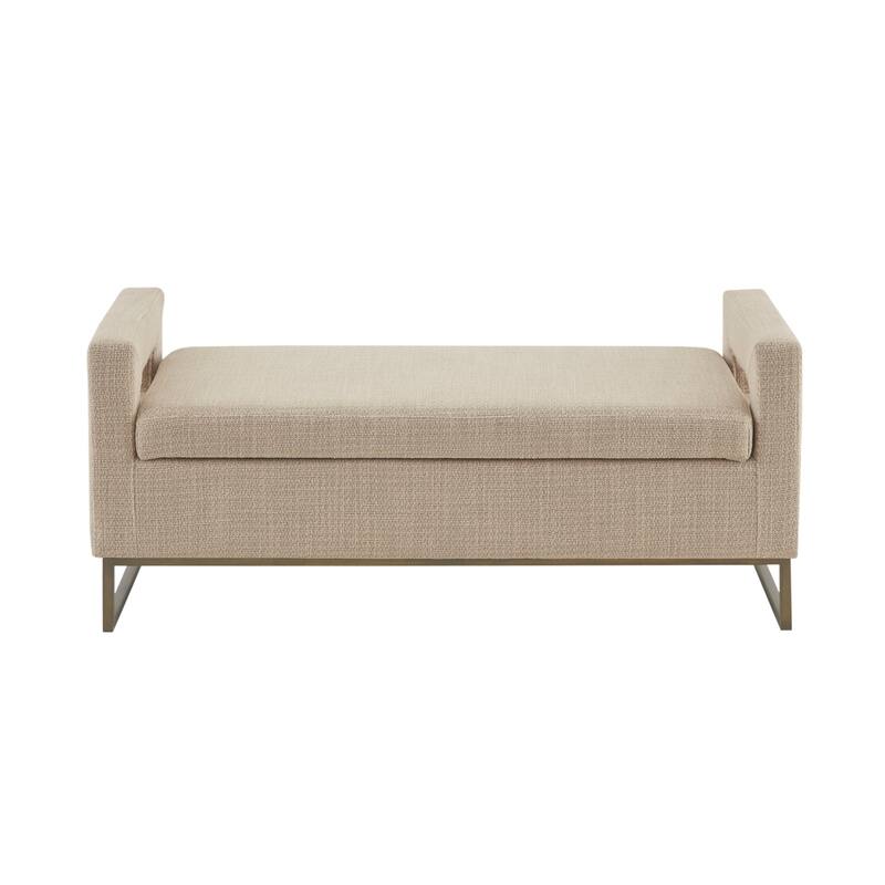 Madison Park Maye Soft Close Upholstered Storage Bench