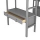 preview thumbnail 24 of 28, Full Size Multifunctional Loft Bed with Two Drawers, and Storage Shelves and Drawers