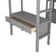 preview thumbnail 24 of 28, Twin Size Loft Bed with Built-in Desk with Two Drawers,Shelves,Multifunctional Loft Bed with Storage