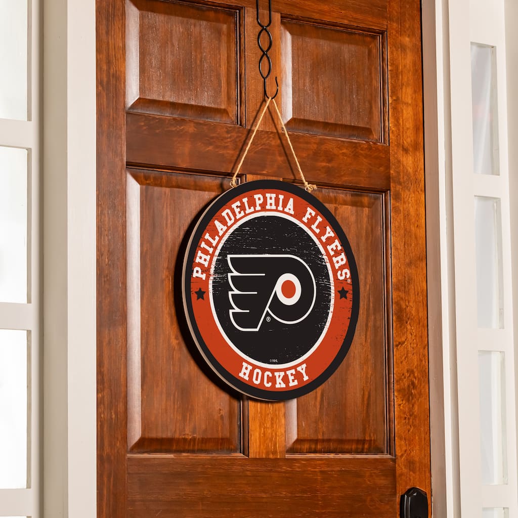 Philadelphia Flyers Wooden Door Decor Wall Sign - Multi-Color