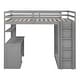 preview thumbnail 7 of 12, Full size Loft Bed with Drawers, Desk and Wardrobe, Space-saving, Grey
