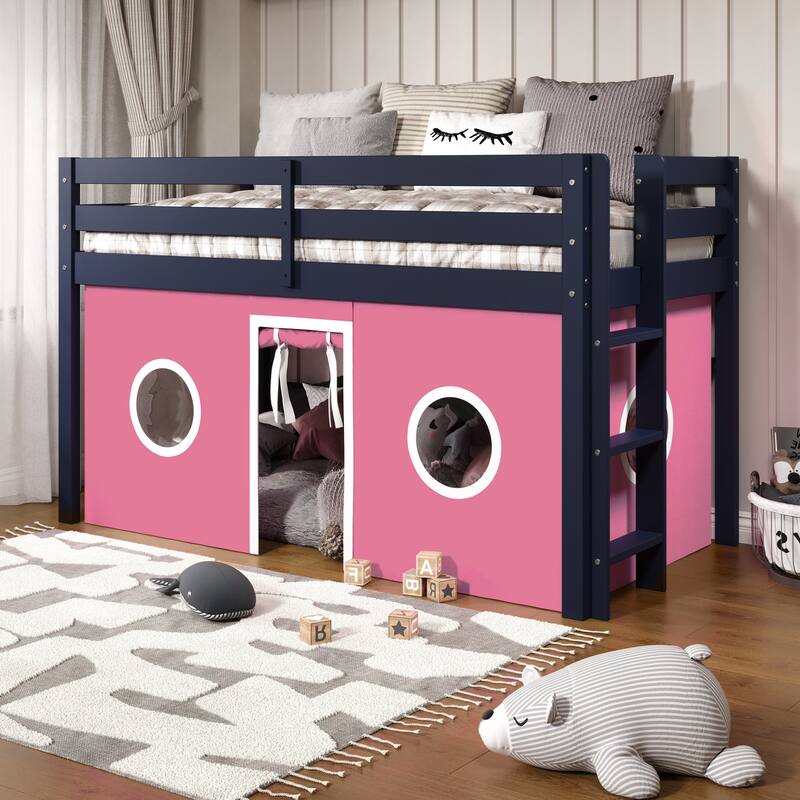 Taylor & Olive Trillium Low Loft Twin Bed with End Ladder