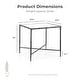 preview thumbnail 2 of 16, 247 Shop At Home Lalia Modern Hammered Metal 2-Piece X-Brace End Table Set