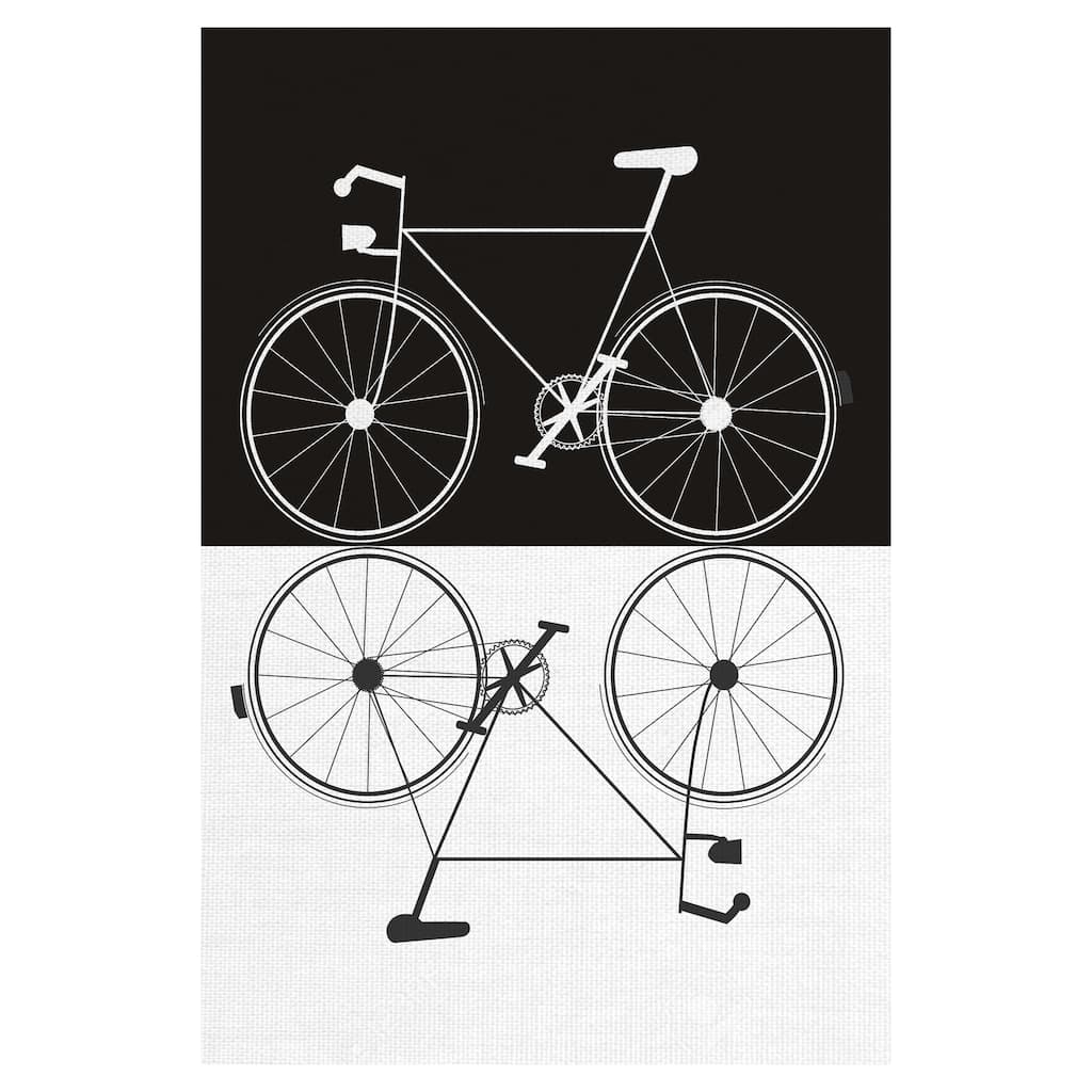 Two Bikes by Jan Weiss Canvas Art Print