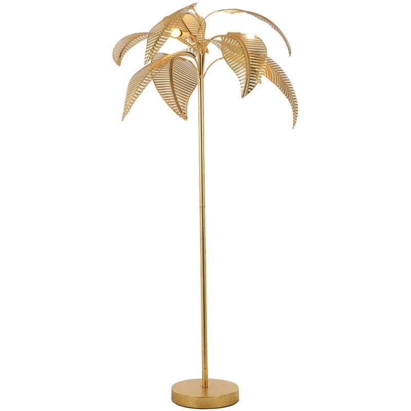 Metal Tree Table Lamp or Floor Lamp with Round Base - Gold - Roche River Decor - Gold - 32"W, 66"H