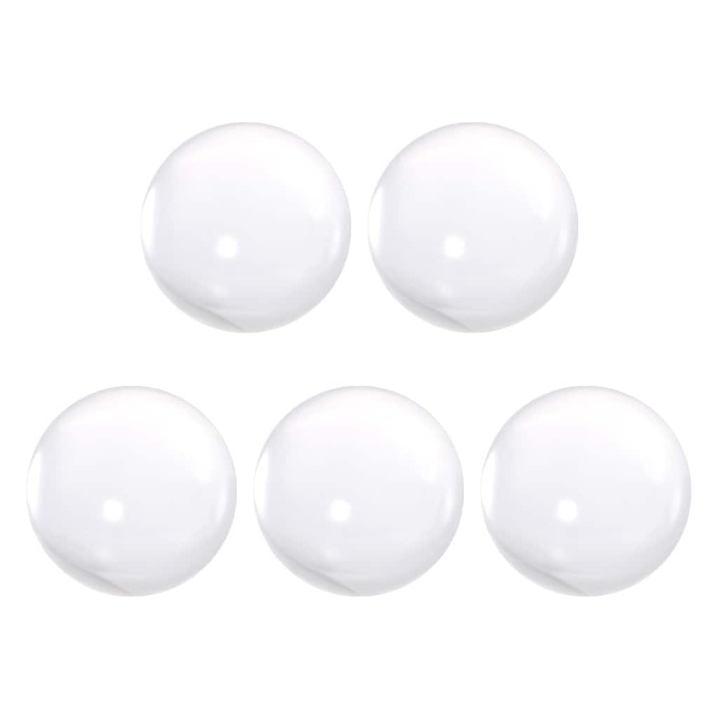 30mm Diameter Acrylic Ball Clear/Transparent Sphere Ornament 1.2" 5Pcs - Clear