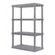 preview thumbnail 1 of 5, IRIS USA® Plastic Rack Shelf - Elephant Gray