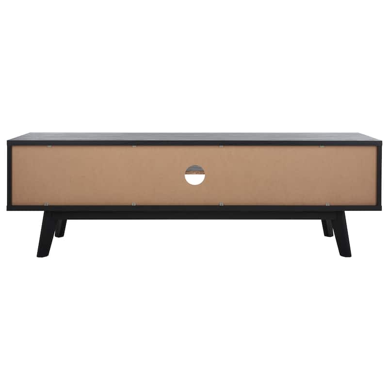 SAFAVIEH Teela Walnut 59-inch Storage Media TV Stand - 59" W x 15" L x 19" H - 59Wx15Dx19H