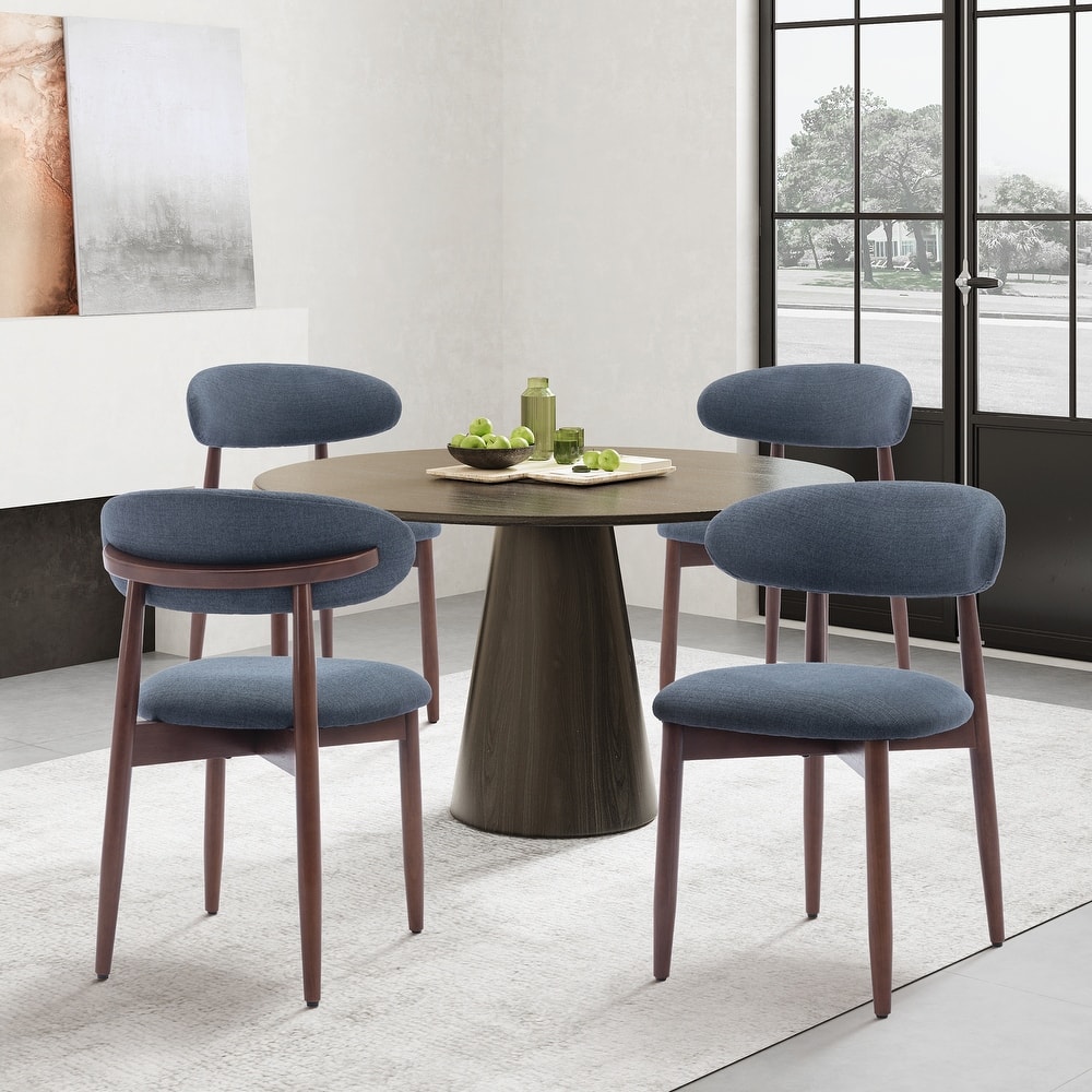Modern Fabric Upholstered Kitchen Side Chairs, Farmhouse Dining Chairs