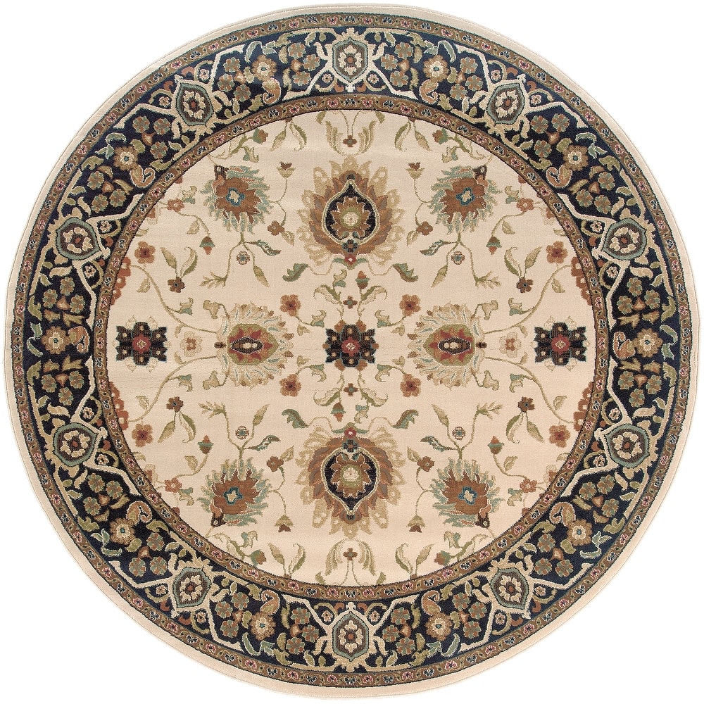 Style Haven Hearthstone Oriental Beige/ Black Area Rug