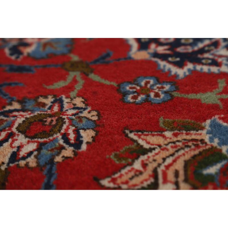 Hand Knotted Oriental 100% Wool Carpet Traditional Floral Red Isfahan Area Rug - 16' 3'' X 10' 5''