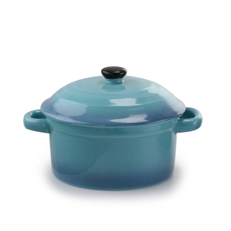 Tudeley 3 Piece 1.2 Cup Stoneware Casserole Dish Set With Lids
