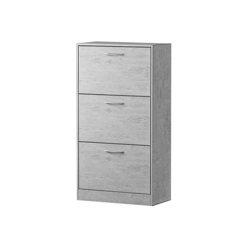 Modern Shoe Storage Cabinet for Entryway, 2 Tier Floor Shoes Cabinet