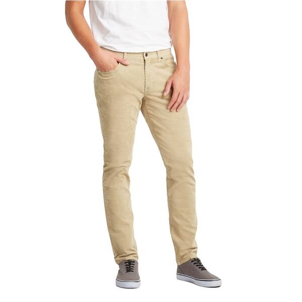 Shop Aeropostale Mens Skinny Stretch Casual Corduroy Pants Brown