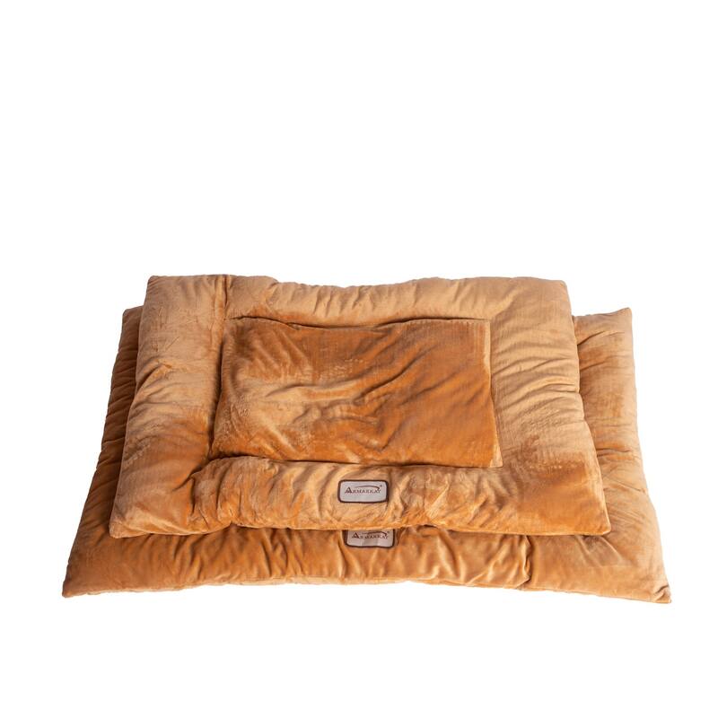 Pet Bed Mat, Dog Crate Soft Pad With Poly Fill Cushion