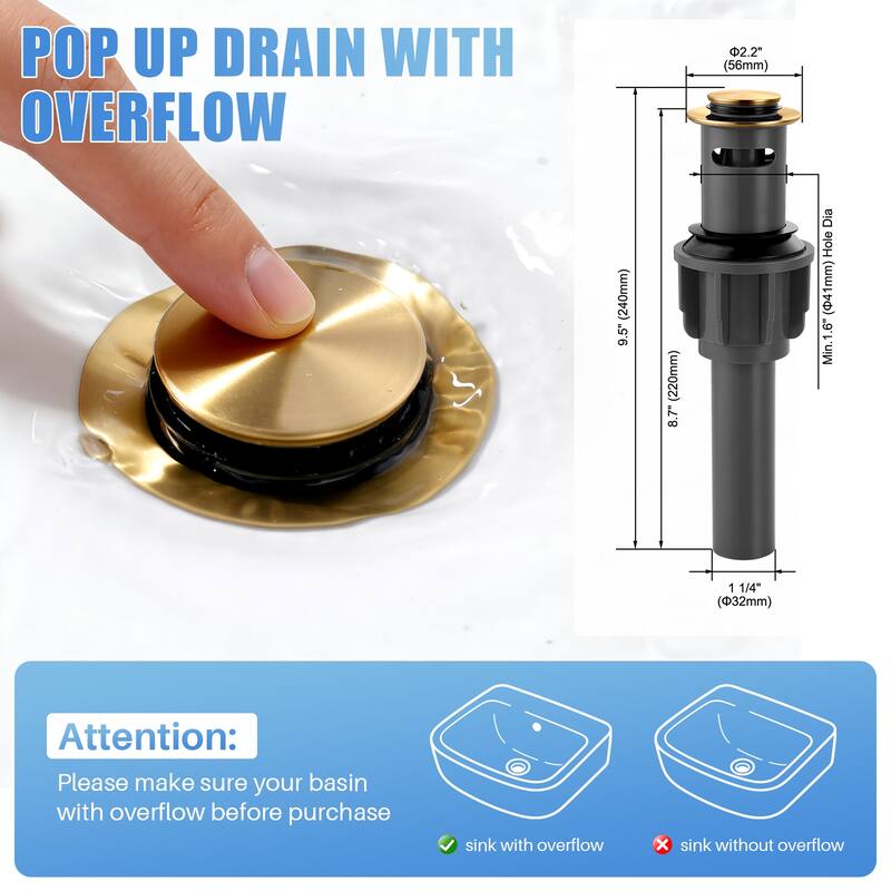 WOWOW 4 in. Centerset Double Handle High Arc Bathroom Sink Faucet