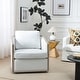 preview thumbnail 33 of 165, KINWELL 31"W Oak Frame Upholstered Swivel Barrel Armchair