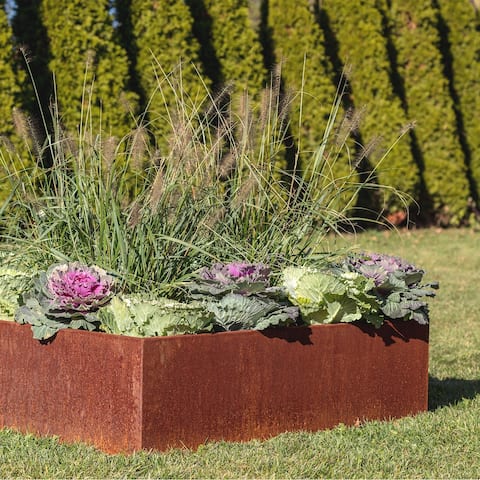 Veradek Metallic Series 4 ft x 4 ft Corten Steel Raised Garden