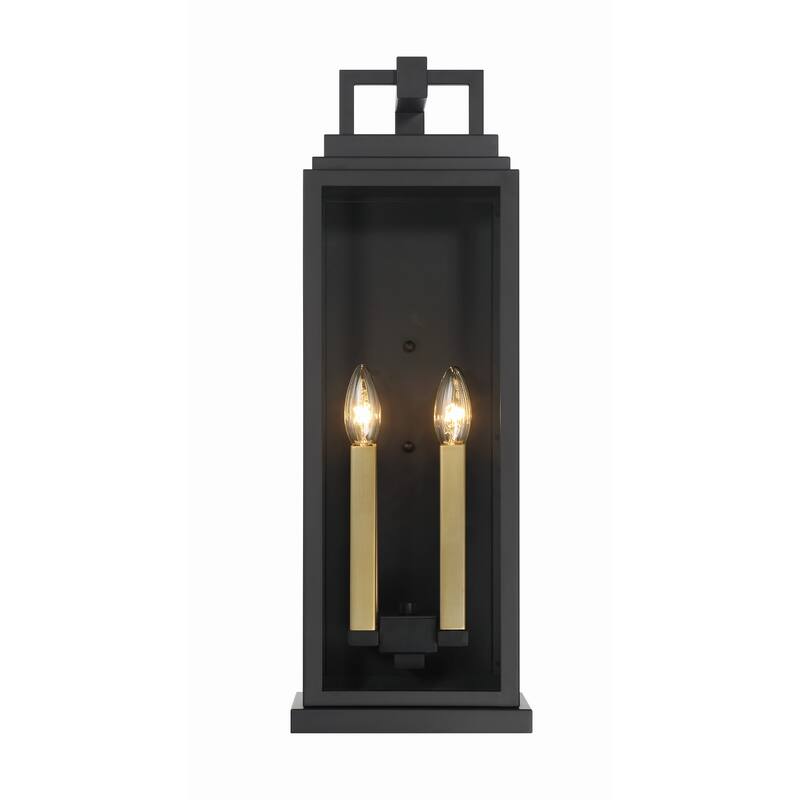 Aspen 4 Light Matte Black Outdoor Sconce - 7.75"W x 22.5"H x 7.25"D - 7.75"W x 22.5"H x 7.25"D