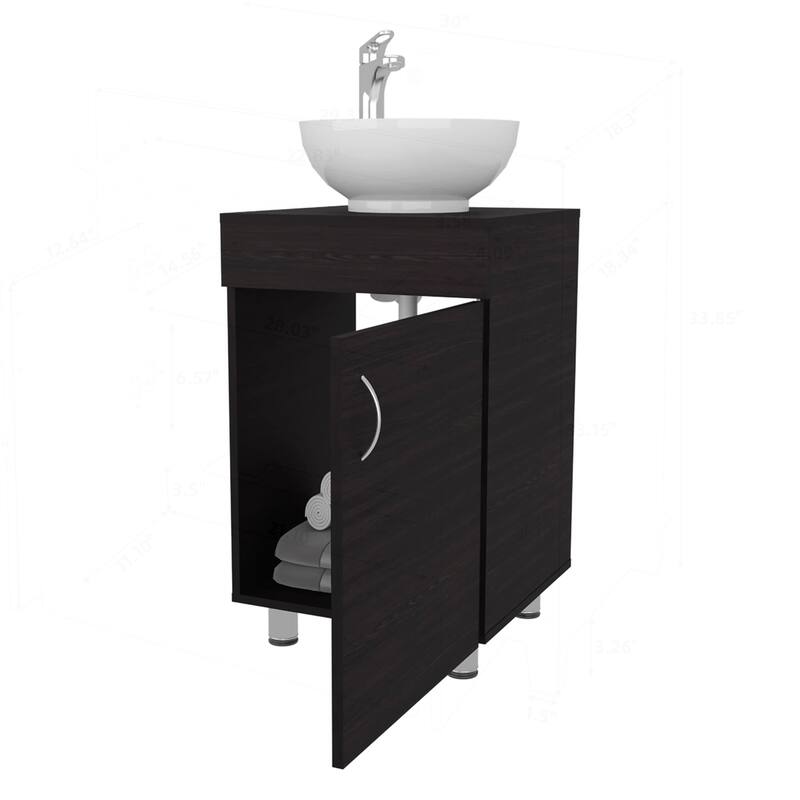 Stylish Bathroom Vanity with Integrated Sink and Spacious Cabinet