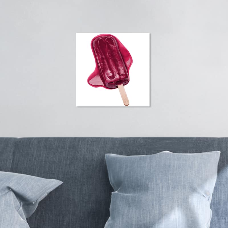 Wynwood Studio 'Never enough diecut' Food and Cuisine Wall Art Canvas Print Ice Cream and Milkshakes - Purple, White