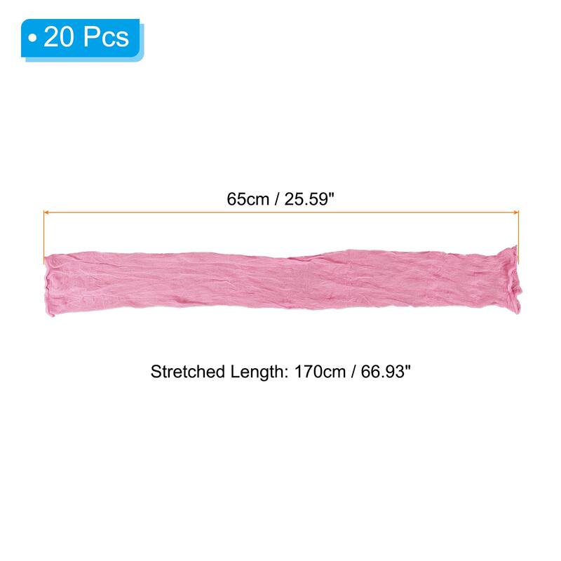 20Pcs Stocking Flower Fabric 65cm/26" for DIY Mesh Flowers Making - Coral Pink