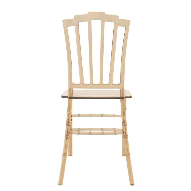 Synth Acrylic Dining Chair Modern Windsor Back Design Synth Collection Set of 2