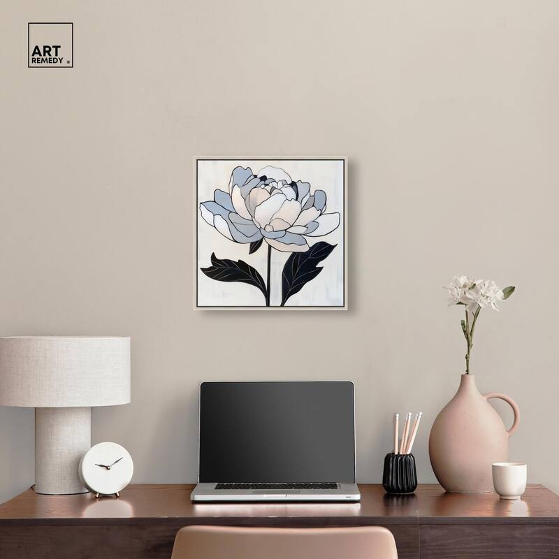 Gray Scale Flower I Canvas by Art Remedy